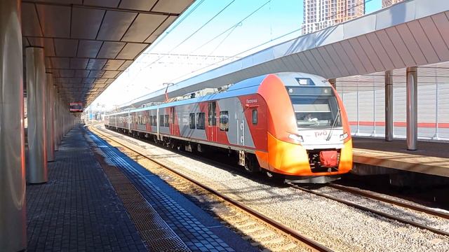 Электропоезд ЭС2Г-105 "Ласточка" Москва - Аэропорт Внуково смотреть онлайн