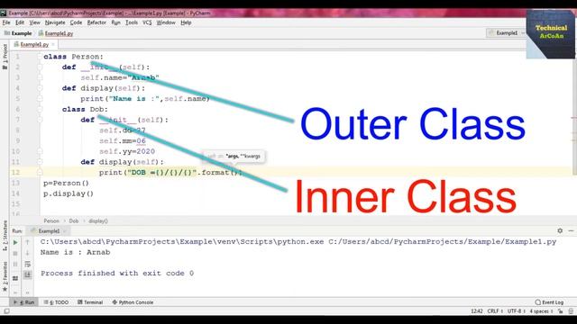 Inner class in Python | Object Oriented Programming | Python Tutorial for Beginners смотреть онлайн