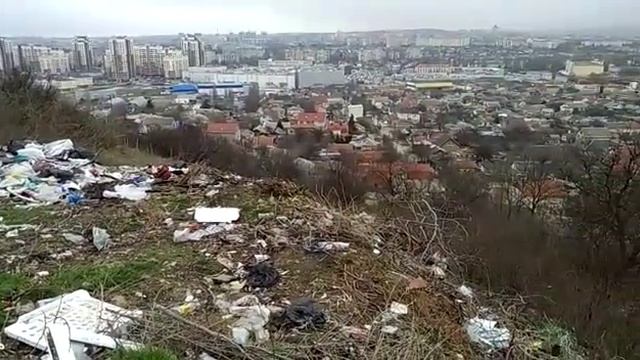 Свалка мусора в Симферополе (мкрн Украина, смотровая площадка) смотреть онлайн