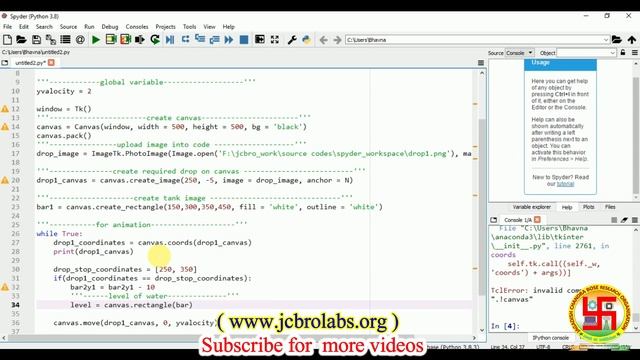 How to create water bucket animation in Python ? смотреть онлайн