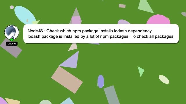 NodeJS : Check which npm package installs lodash dependency смотреть онлайн