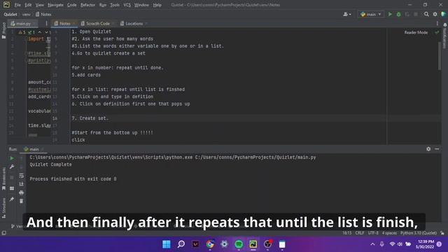 How I automated Python to create a Quizlet for me. смотреть онлайн