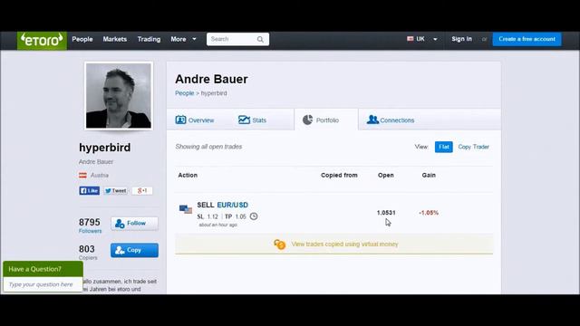 Andre Bauer alias hyperbird: Forex Trader Who Gained 98% In 6 Months смотреть онлайн