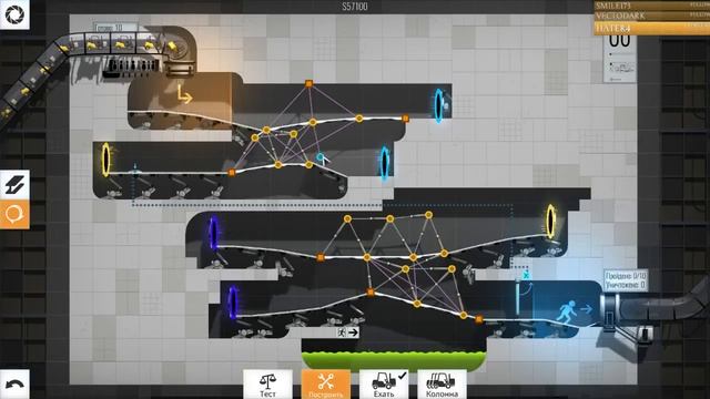 Bridge Constructor Portal Gameplay СмотрОбзор Первый взгляд Конструктор мостов портал