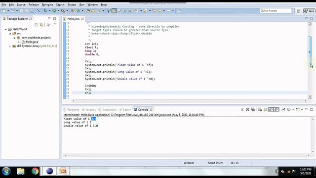 Type Casting In Java | Manual Vs Automatic Type Casting | Java Tutorial | Code Bode смотреть онлайн