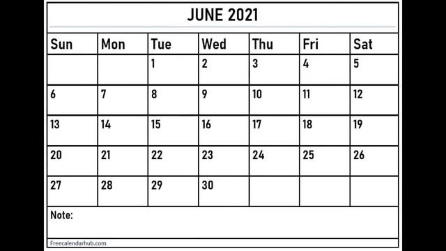 Free Printable June 2021 Calendar by Freecalendarhub com |June 2021 Planner, How To Plan Summer Tri смотреть онлайн