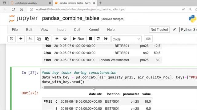 Pandas- Merge data frames using Jupyter notebook смотреть онлайн