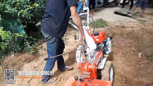 MITSUBISHI MM657 - รถพรวนดิน เบนซิน สาดยกร่อง (รีวิวการใช้งาน) #รถพรวนดิน смотреть онлайн