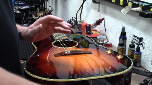 John Lennon Signature Epiphone Acoustic Restring! смотреть онлайн