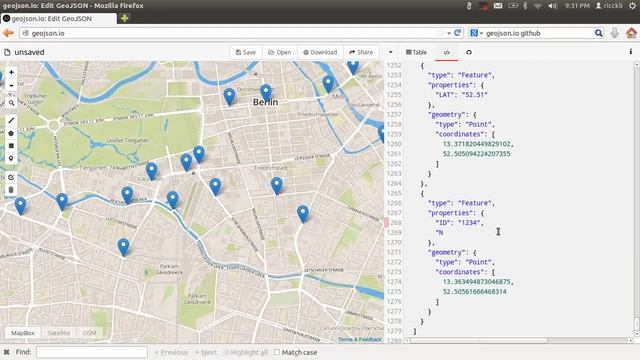 GeoJSON.io editing webmap data online смотреть онлайн