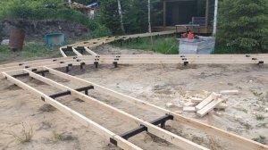 Коромо - свайное основание для дорожек из лиственницы