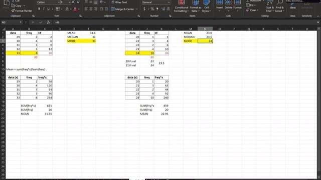 HW 2 5 Problems 2 and 3 Mean Median Mode from Frequency Distributions смотреть онлайн