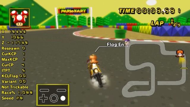 【CTGP 200cc Glitch】 SNES Mario Circuit 2 смотреть онлайн