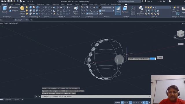 Golf Ball Using AutoCAD 2021 3D In Hindi. смотреть онлайн
