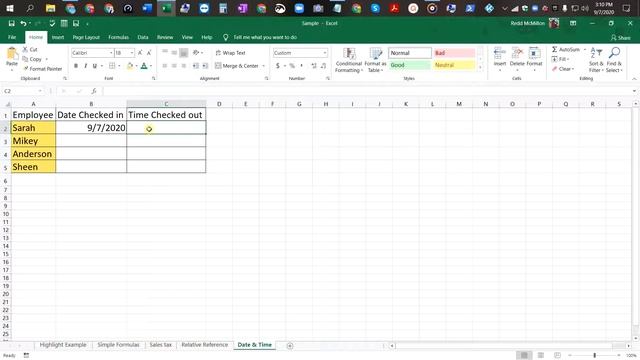 Add the Current Date & Time to a cell in Excel смотреть онлайн