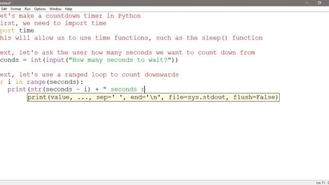 Creating a Countdown Timer in Python смотреть онлайн
