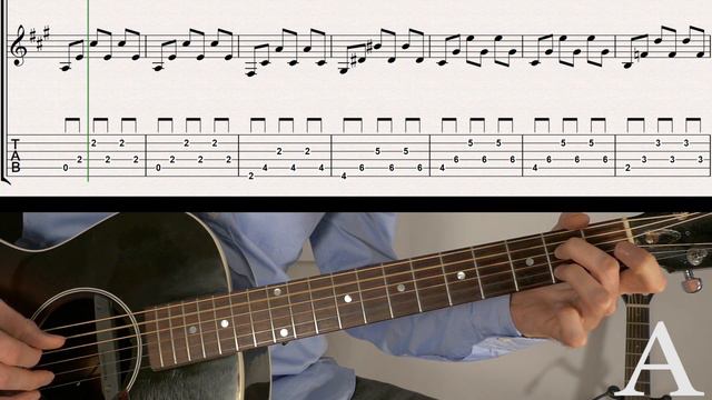RECUERDOS DE LA ALHAMBRA/Ben-T-Zik Guitar duo tutorial #3 SCORE/TAB (Easy version !) смотреть онлайн