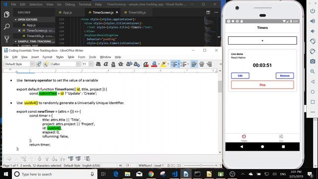 React Native coding essentials demo with a time-tracking app смотреть онлайн
