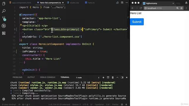 Learning Angular 7 from scratch - Part 2-8 - Class Bindings смотреть онлайн