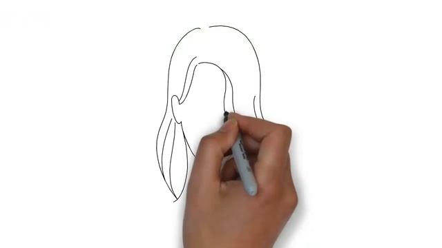 Girl Face With Beautiful Hair Vector Sketch / How To Draw a Girl Very Easily Step By Step смотреть онлайн