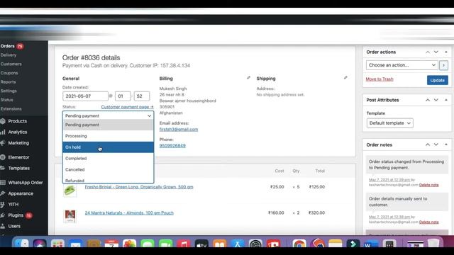 How to View Order in Wordpress - WordPress Website mein order kaise dekhe? By Keshav Technosys смотреть онлайн