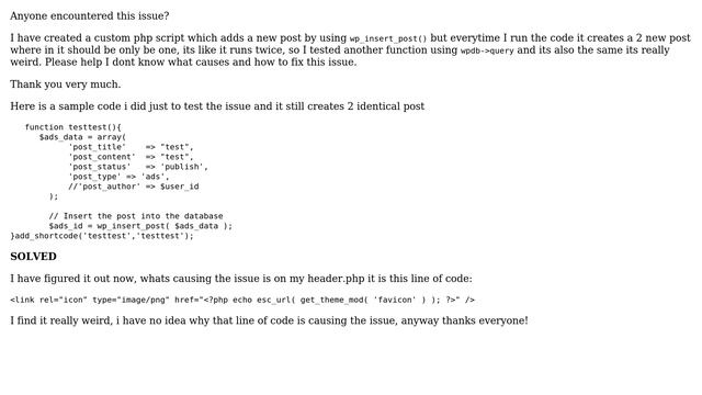 Wordpress: Problem on wpdb queries, wp_insert_post, wp_insert_user etc. The query runs twice смотреть онлайн