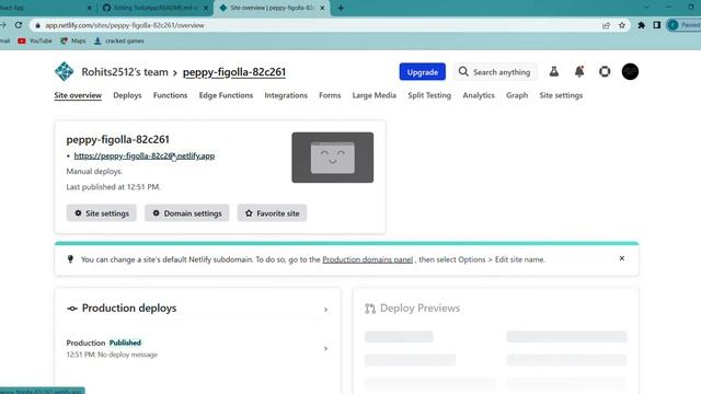 Deploy React App using Netlify, Delete, and Modify site| Deploy manually using build folder смотреть онлайн