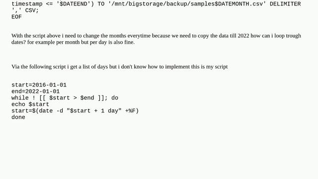 Bash loop through dates смотреть онлайн