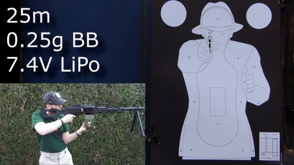 Airsoft - Raptor PKP Pecheneg shooting test