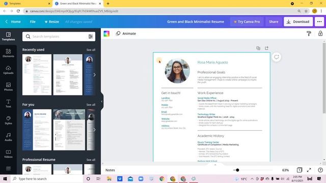 HOW TO BUILD RESUME USING CANVA смотреть онлайн