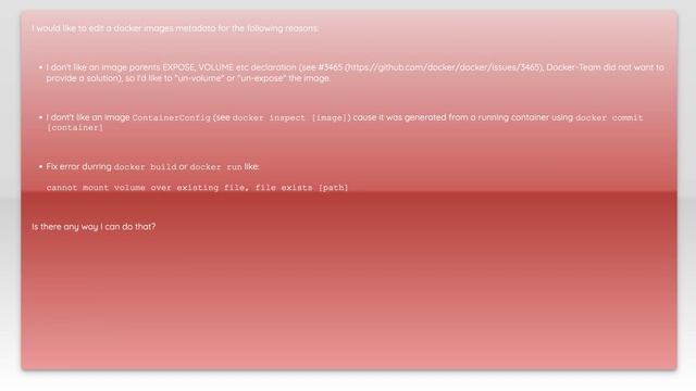How can I edit an existing docker image metadata? смотреть онлайн