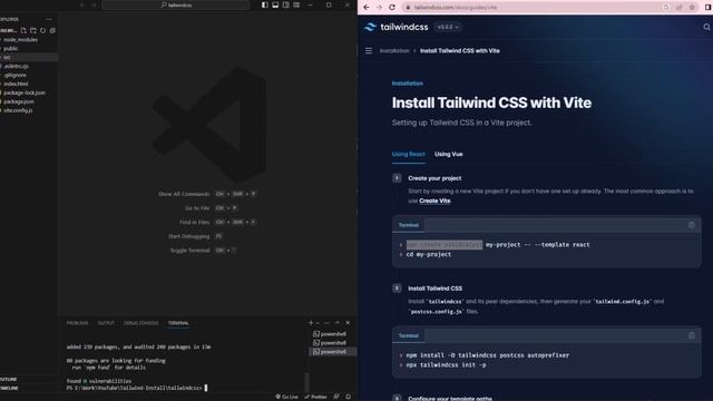 Install Tailwind CSS In React Project | Vite, No Talking смотреть онлайн