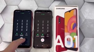 Incoming Call Samsung A01 Red Android 10 & Samsung Galaxy S9 Android 10