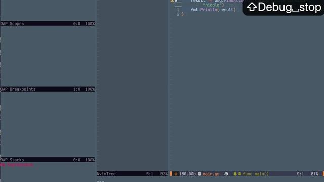 Debug a go program in Neovim with vscode launch.jason configuration. смотреть онлайн