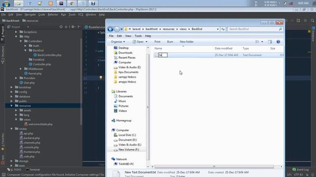 laravel 5.5 backEnd + frontEnd route & controller setup смотреть онлайн