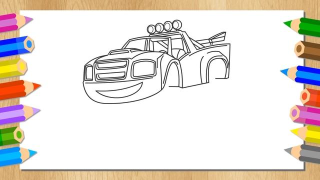 Вспыш и чудо-машинки - Учимся рисовать - Раскраска - Учим цвета - Мультик про тачки смотреть онлайн