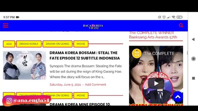 cara nonton drama Korea ( Drakor) sub Indonesia смотреть онлайн