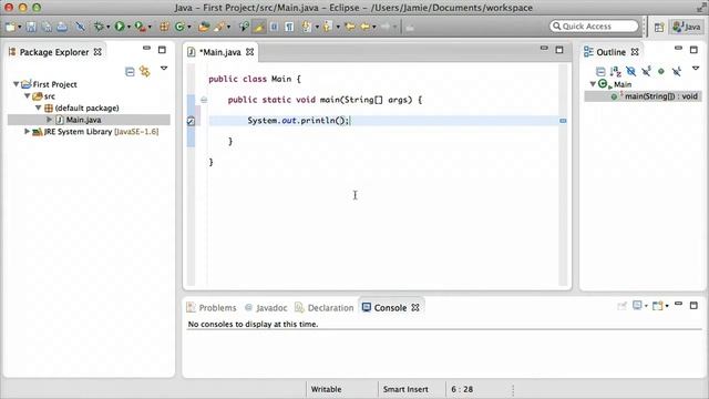 Java Tutorial 2 - First Java Program (Hello World) смотреть онлайн