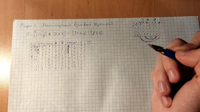 Дискретная математика. Видео 1. Минимизация булевых функций. смотреть онлайн