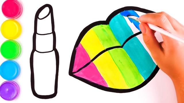 Научитесь рисовать и раскрашивать губы для детей смотреть онлайн
