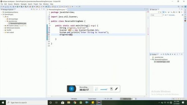 Java code for print reverse string #javacode #string