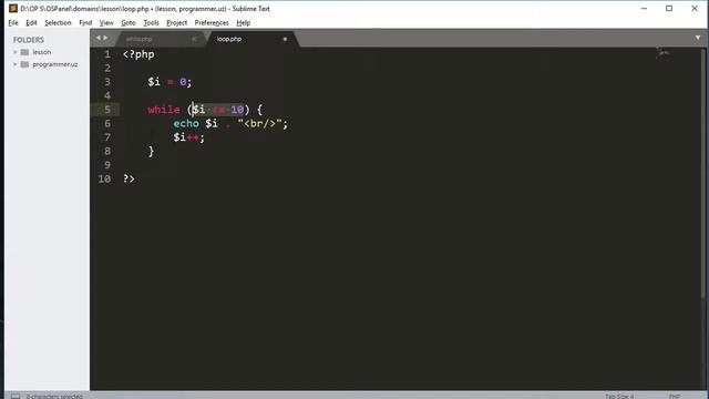 15 While takrorlash operatori - Php Uz смотреть онлайн