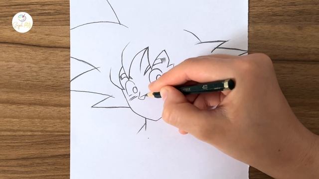 How to draw Goku step by step || Easy drawing ideas for beginners || Goku Super Saiyan drawing смотреть онлайн