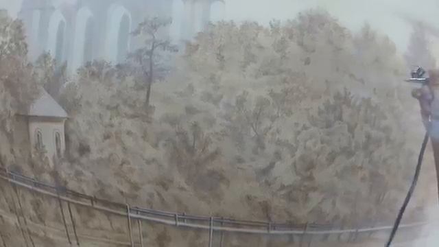 Аэрография в интерьере,роспись стен.mp4 смотреть онлайн