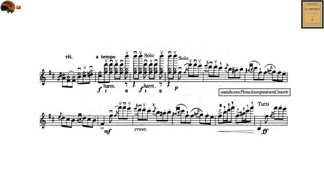 Paganini, La Campanella | Piano Accompaniment смотреть онлайн