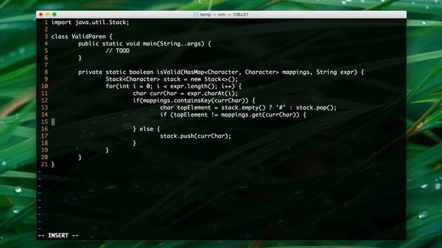 [7a/1000+] Valid Parentheses - Java [L1] смотреть онлайн