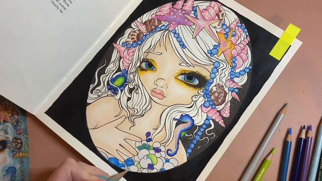 COLOURING in Jasmine Becket-Griffith Mermaids! PART 3! FINISHED! (Colour & chat) смотреть онлайн