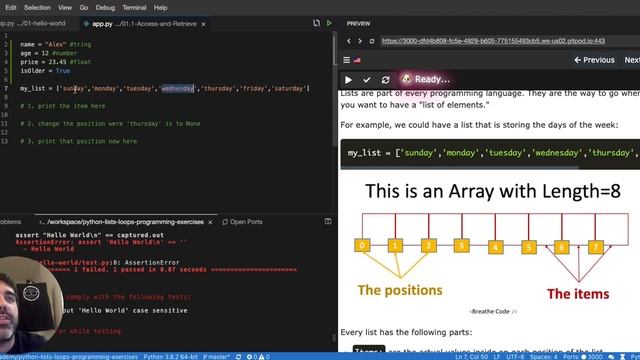 01.1 What is a python list - Python List Exercises Tutorial Interactive смотреть онлайн