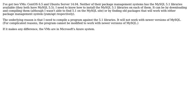 DevOps & SysAdmins: How to install MySQL 5.1 libraries on Ubuntu 14.04 or CentOS? смотреть онлайн