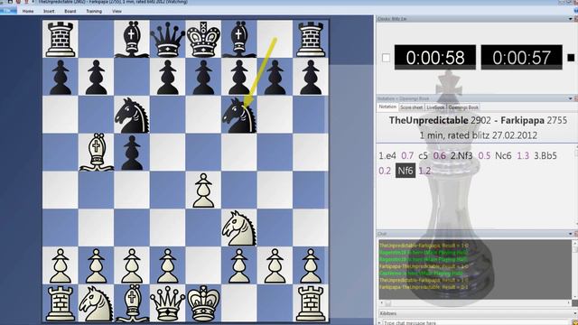 TheUnpredictable vs Farkipapa, 1 minute rated Bullet Chess смотреть онлайн